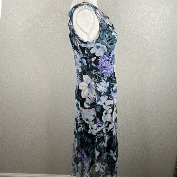 Connected Apparel Whimsigoth Floral 90's Fairycore Y2K Flowy Midi Dress Size 6 - Picture 4 of 7